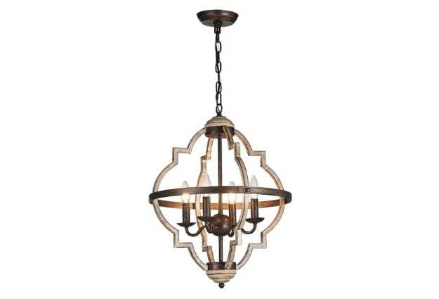 4-Light Metal Chandelier