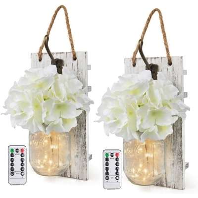 Rustic Wall Sconces Mason Jars Sconces