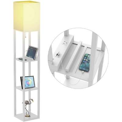 Floor Lamp with Shelves