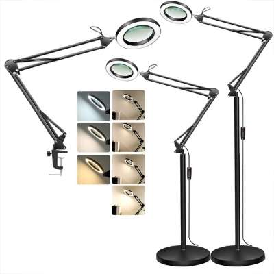 Magnifying Floor Lamp with Clamp