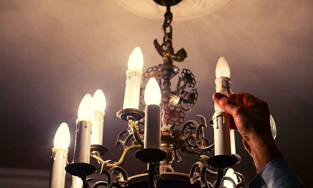 Change Light Bulb In High Ceiling Chandelier
