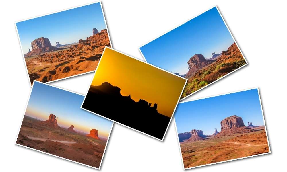 Collage pictures, paper or book pages