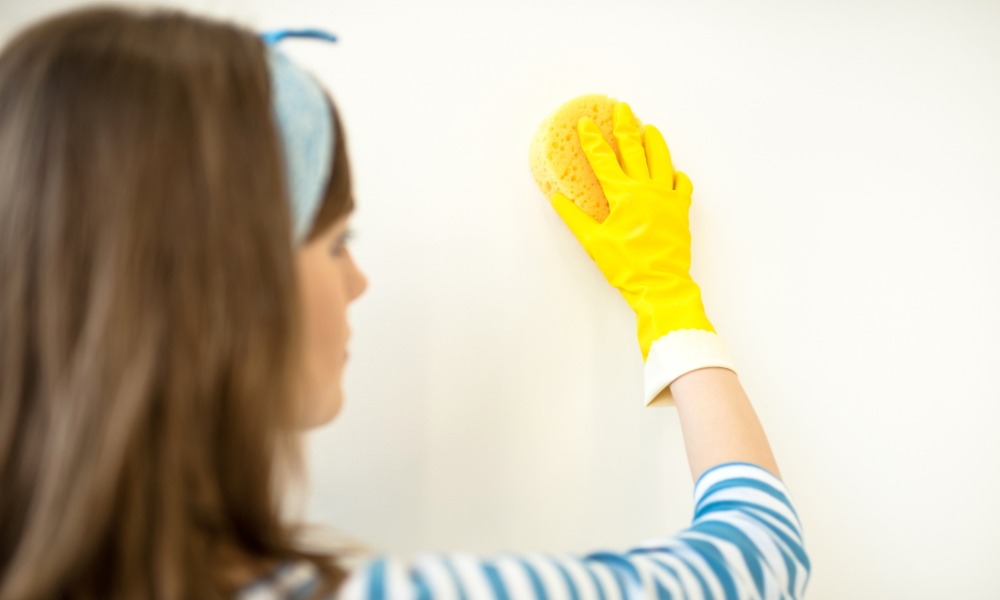 Clean the wall for Paint a Mural On a Bedroom Wall