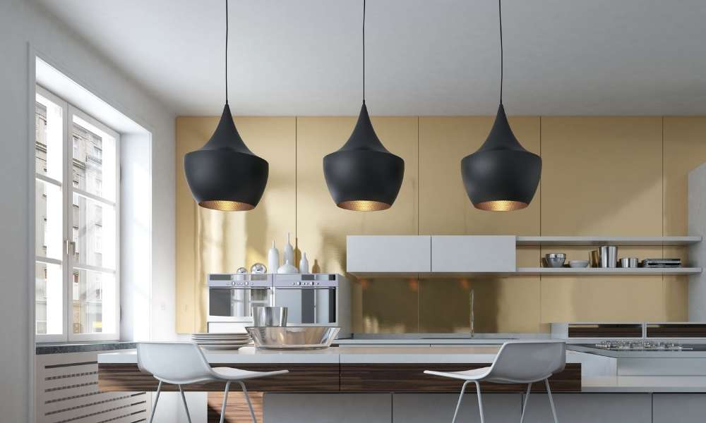 Mark the Light points Fluorescent Lighting in Kitchen