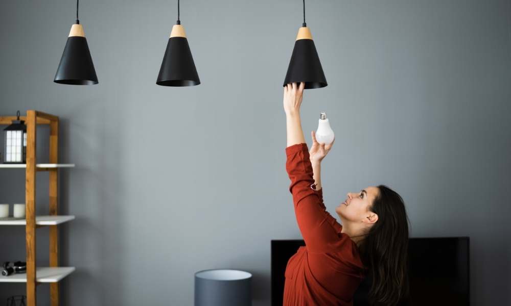 Open the light bulb cover take aside all things