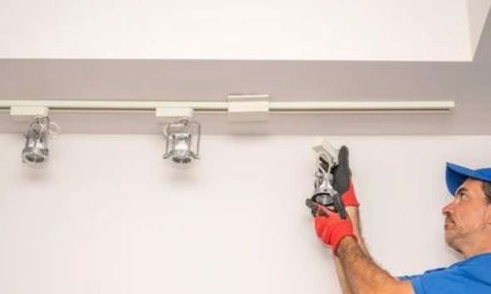 Remove the wire clips track lighting