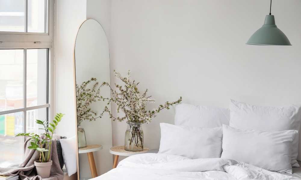 mirrors in your bedroom at different angles in Light a Bedroom Without Overhead Lighting