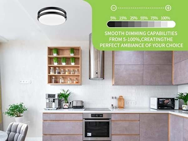 Flush ceiling light in Low Ceiling Kitchen Lighting Ideas