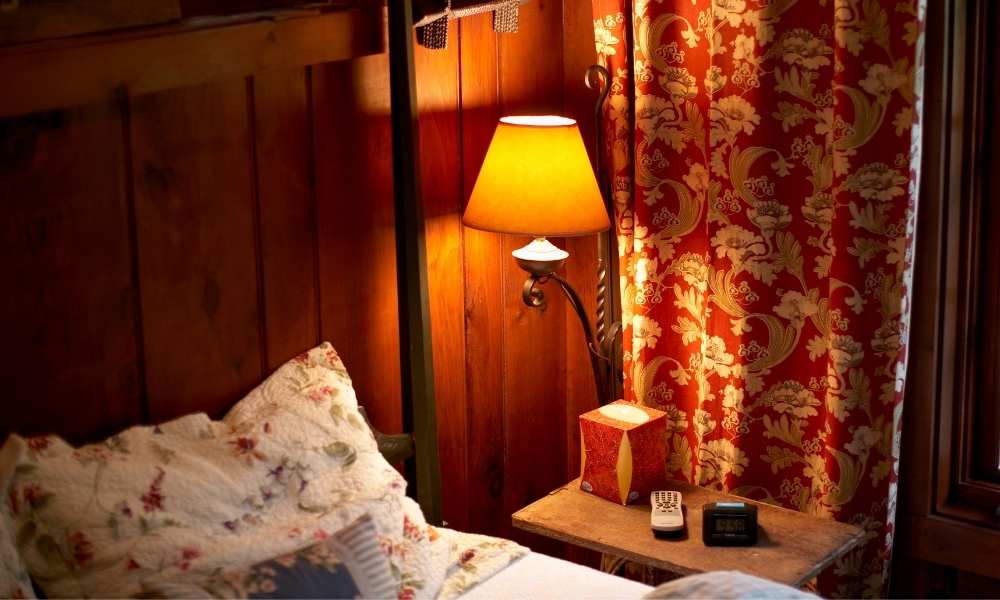 Use slimline floor lamps for Bedroom