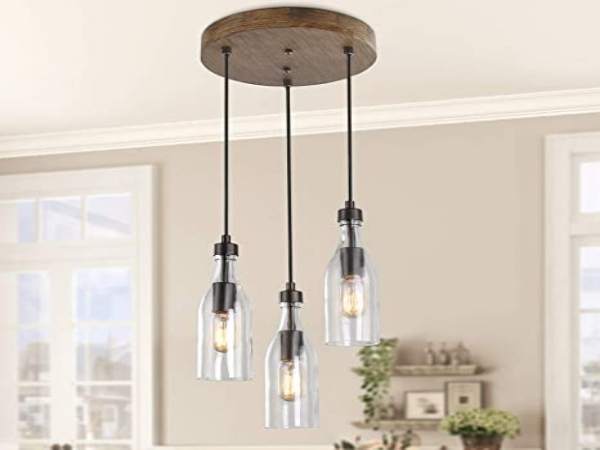 Glass Bottle Shade Light in Bedroom Wall Lighting Ideas