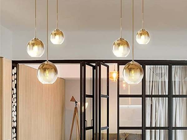 Gold Globe Pendant Light