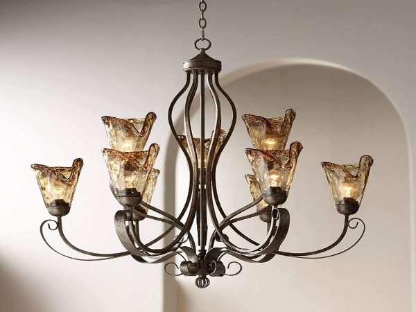 Golden Bronze Silver Large Chandelier