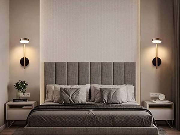 LED Wall Sconce in Bedroom Mood Lighting Ideas
