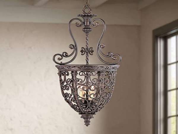 Rustic Farmhouse 3-Light Fixture in Rustic Bedroom Lighting Ideas