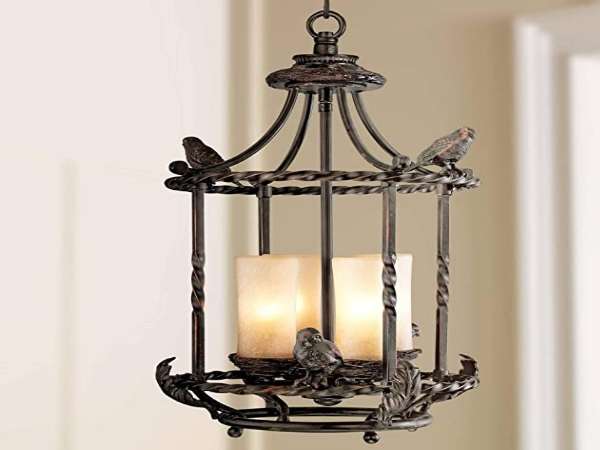 Scavo Glass 4-Light Fixture in Rustic Bedroom Lighting Ideas