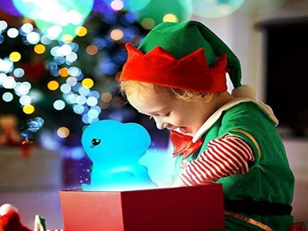 Fire Dinosaur Night Light for Kids in Kids Bedroom Lighting Ideas