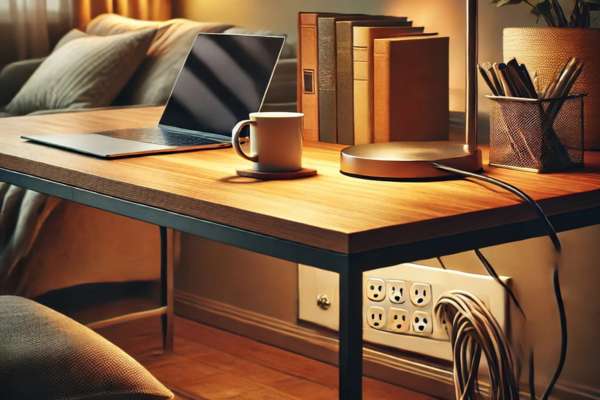 Choosing the Right Tools for the Job Hide Lamp Cords on Table