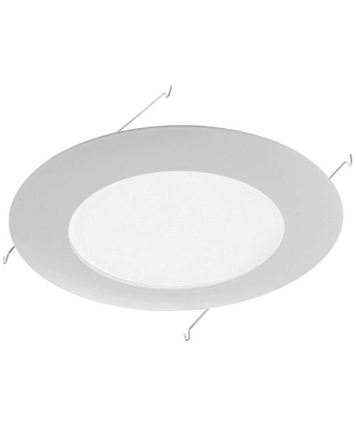NICOR Lighting 6 Inch White Recessed Shower Trim with Albalite Lens