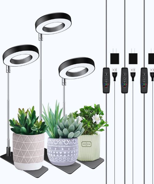 Aokrean halo style plant grow light adjustable height for citrus and herbs