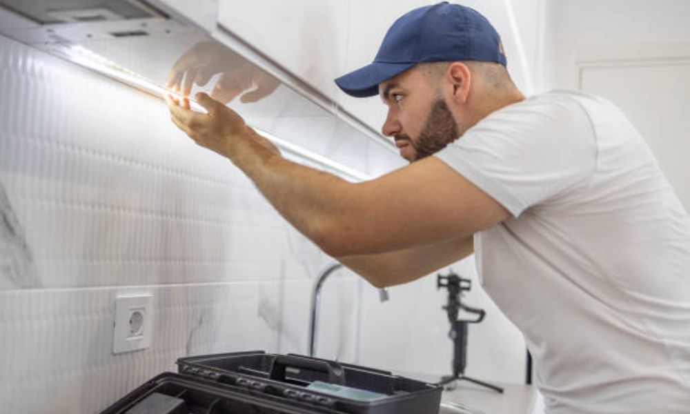 How To Install Led Strip Light Under Cabinets Using 110v