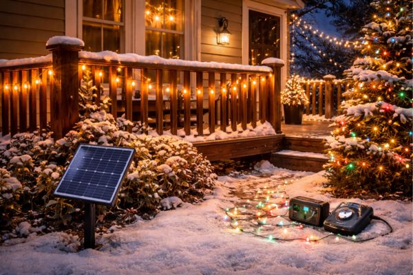 How I Set Up Christmas Lights Without an Outdoor Plug
