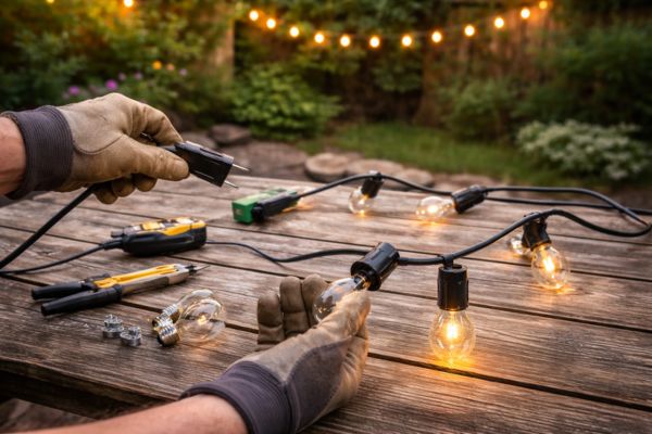 How to Replace Bulbs in Outdoor String Lights (Step-by-Step)