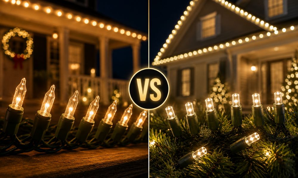 Clear Incandescent Christmas Lights Vs Warm White_