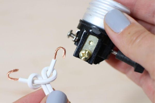 Connecting The New Floor Lamp Cord