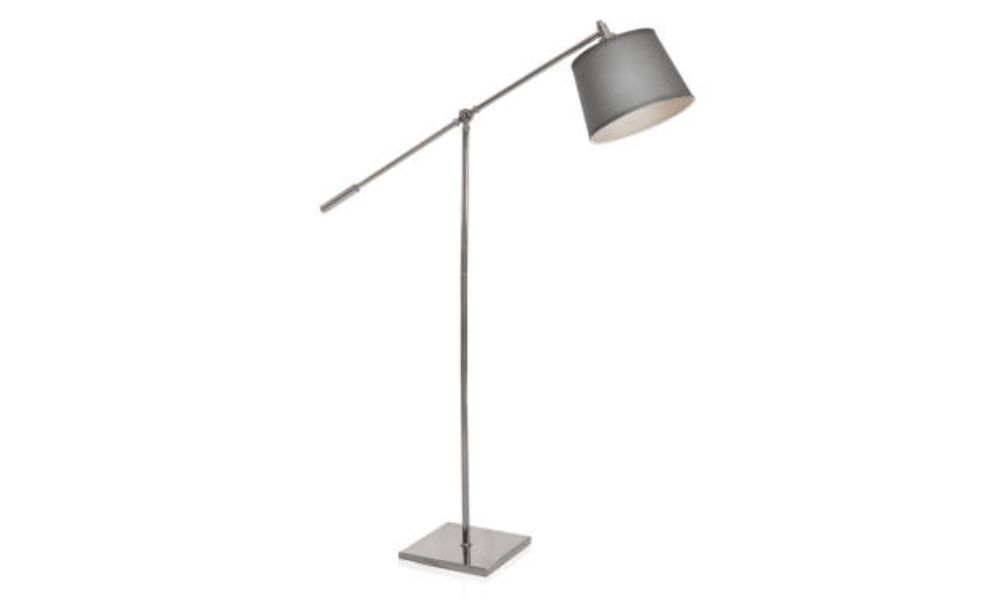 Navy Leather Floor Lamp Adjustable
